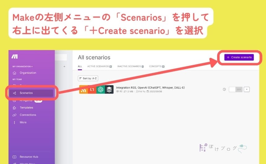 Makeのシナリオ追加